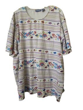 Liz & Me Plus Size Cotton Feel Top 3X